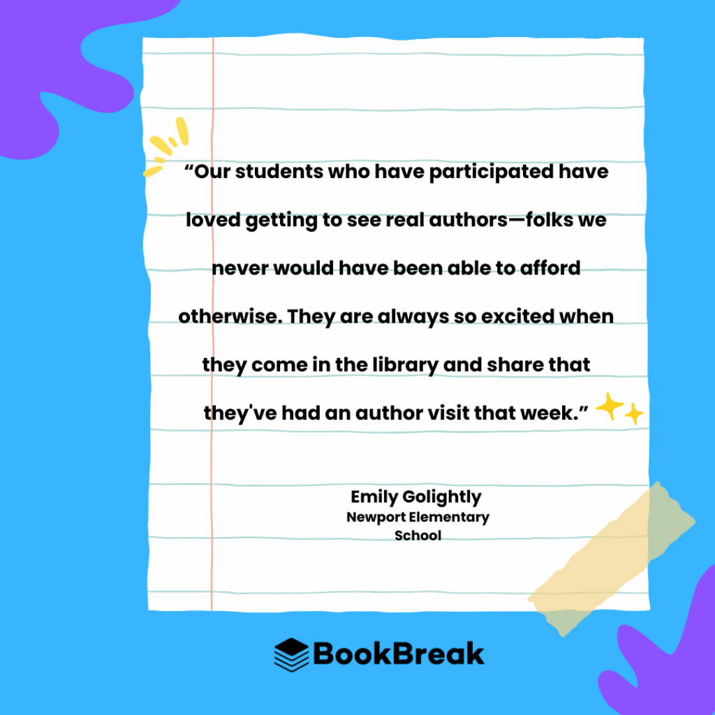 Bringing authors to students is what we do best! We're so proud to share the magic of reading with schools like Newport Elementary.